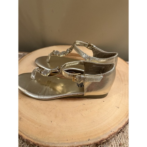 Michael Kors Girls Demi Emila‎ Gold Jeweled Sandals - Picture 3 of 9